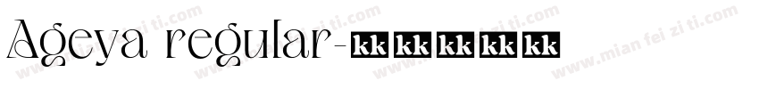 Ageya regular字体转换